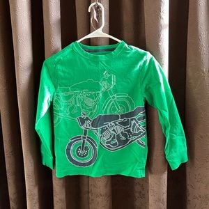 Gymboree boys green motorcycle long sleeve tee top shirt size M 7-8